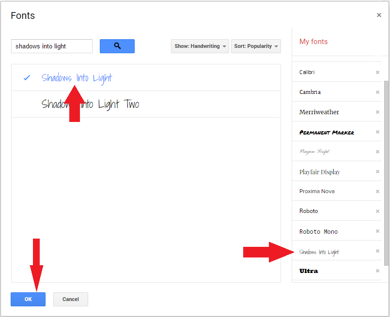 how to get new fonts on google docs